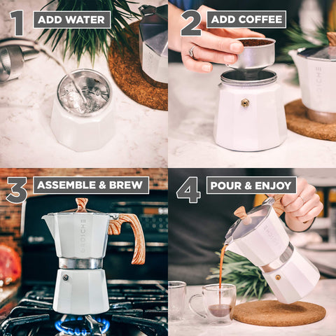 GROSCHE Milano beside milk frother making a latte for versatile drink options