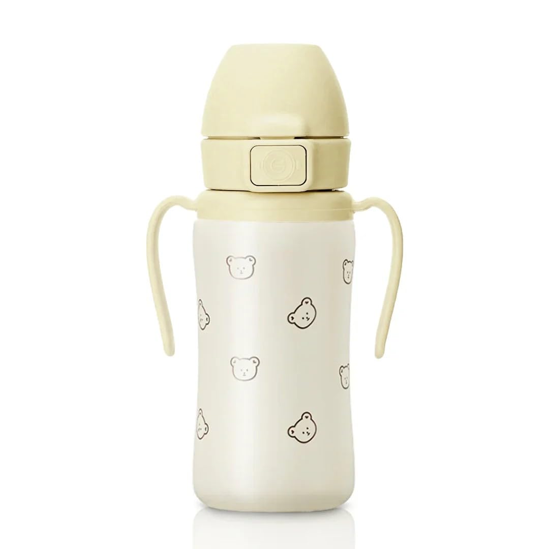 GROSMIMI bear front view showing cup design and spill protection