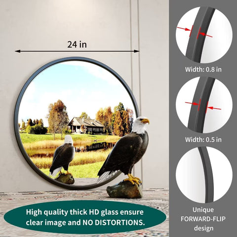 Growsun mirror mounted above bathroom vanity adds brightness and style