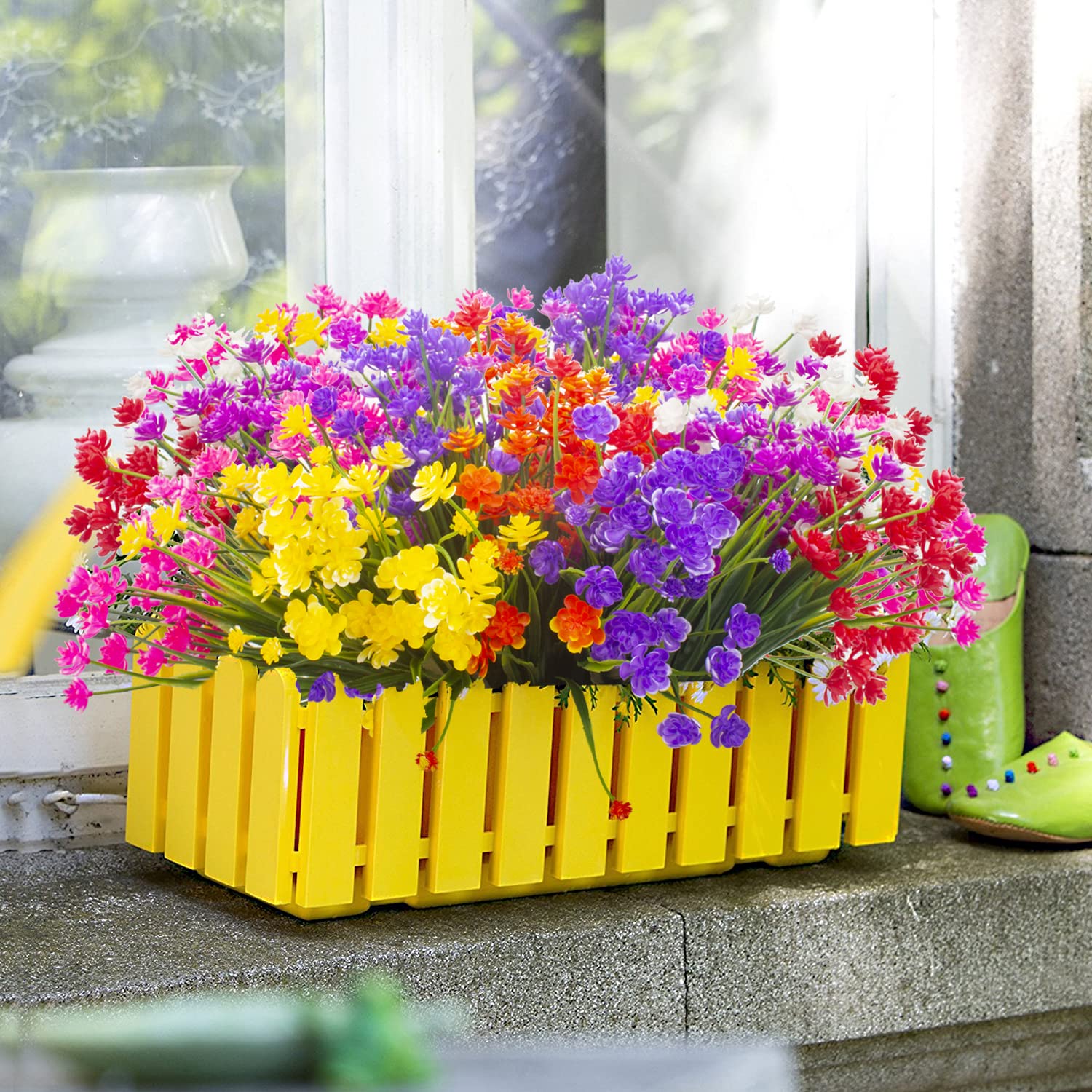 Grunyia bundle placed in window box providing instant curb appeal