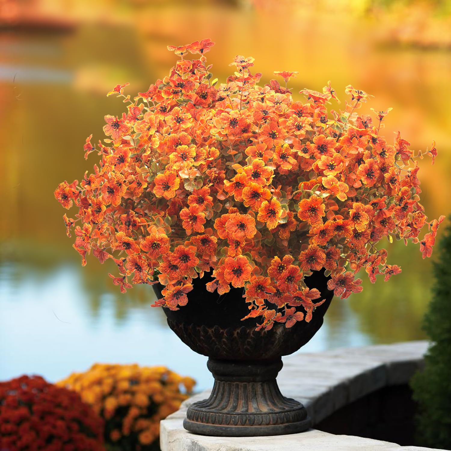 Grunyia used on front door wreath demonstrating easy seasonal refresh benefit