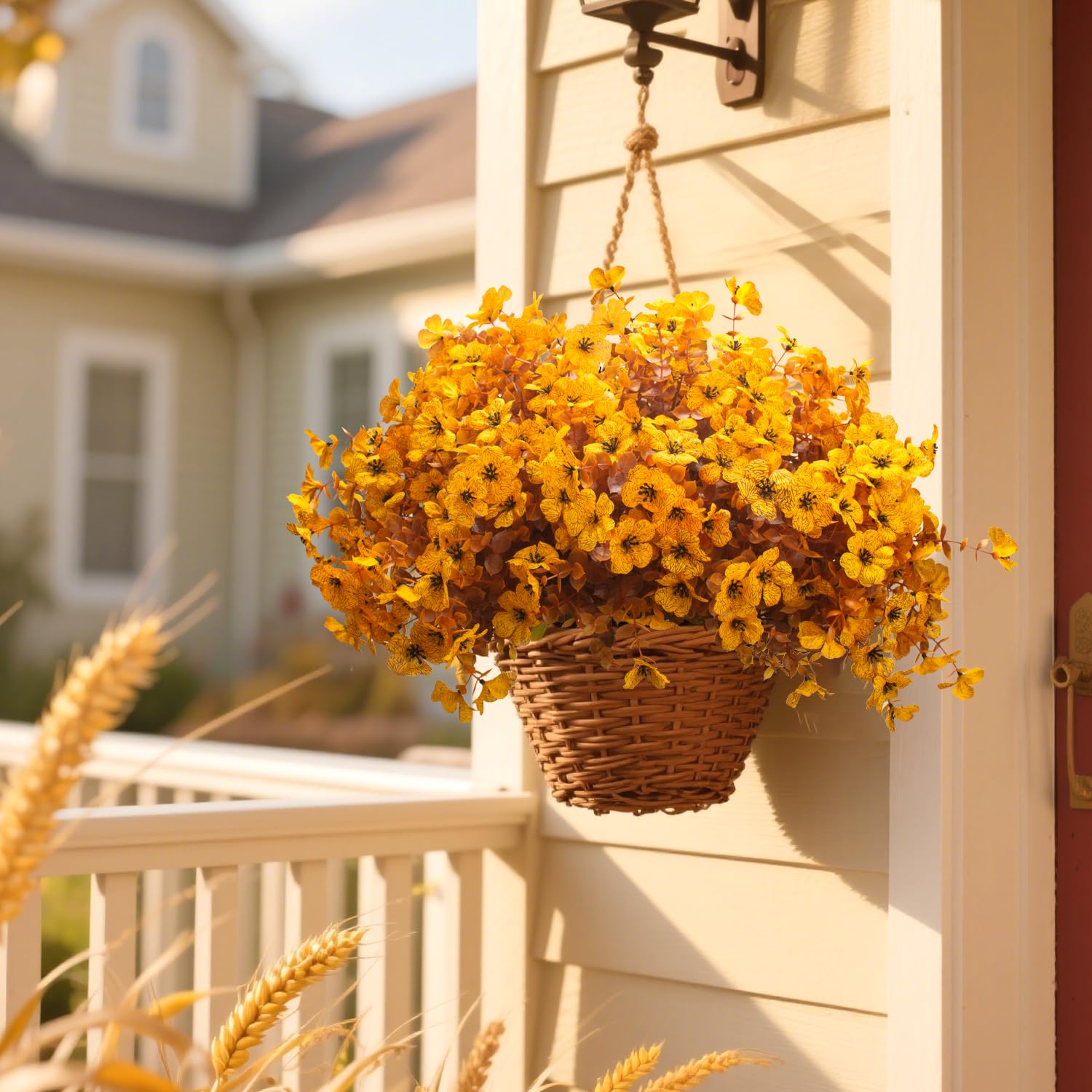 Grunyia used in a wreath demonstrating quick holiday ambiance and low maintenance
