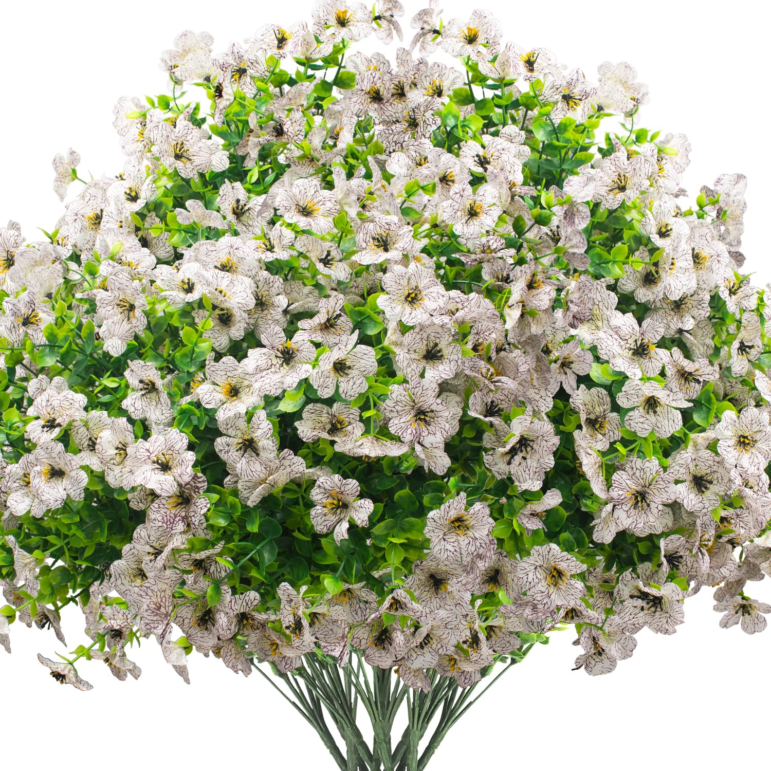Grunyia front packaging of 16 white daisy bundles showing full set and benefit of instant decor