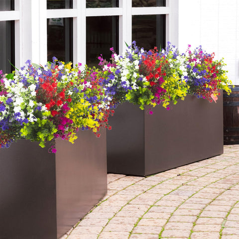 Grunyia on a patio table in a styled scene suggesting instant decor upgrade and convenience benefit