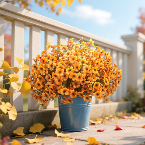 Grunyia arranged in an outdoor planter demonstrating weather resistance and curb appeal