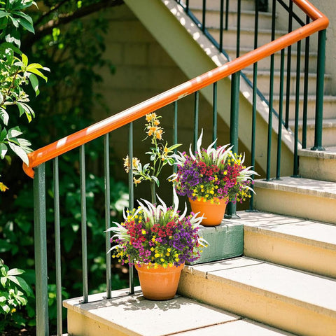 Grunyia arranged in a tabletop planter for no-fuss outdoor décor