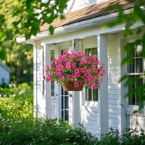 Grunyia in a window box creating continuous curbside color and easy styling