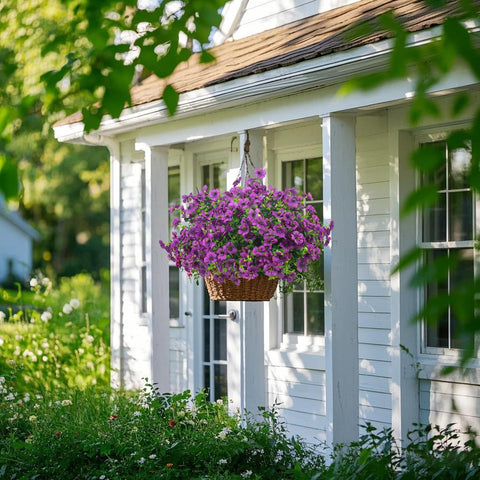 Grunyia flowers placed in window box, low-maintenance seasonal display