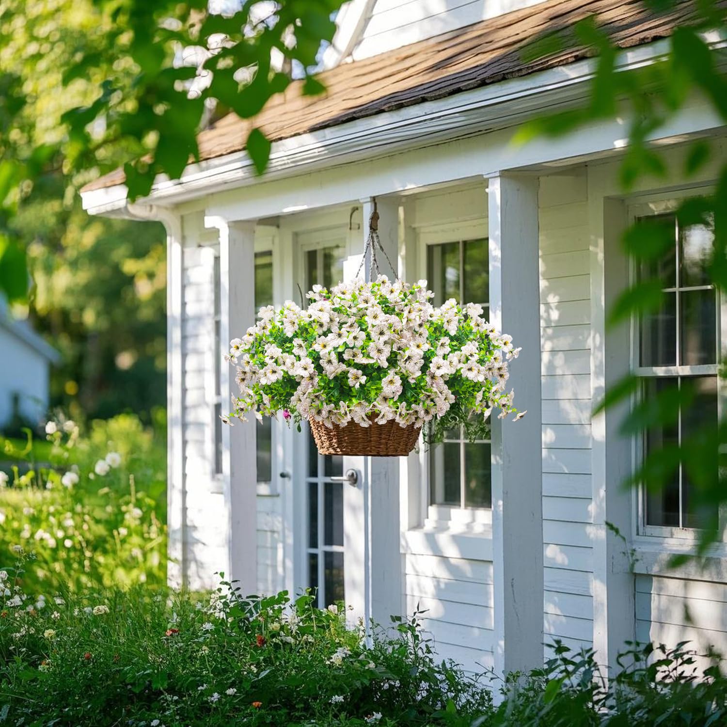 Grunyia window box installation illustrating easy fit and continuous floral coverage