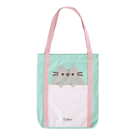 Grupo Erik Pusheen tote front view showing print and shape for fun style
