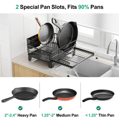 GSlife expanded rack across sink showing extra drying area benefit