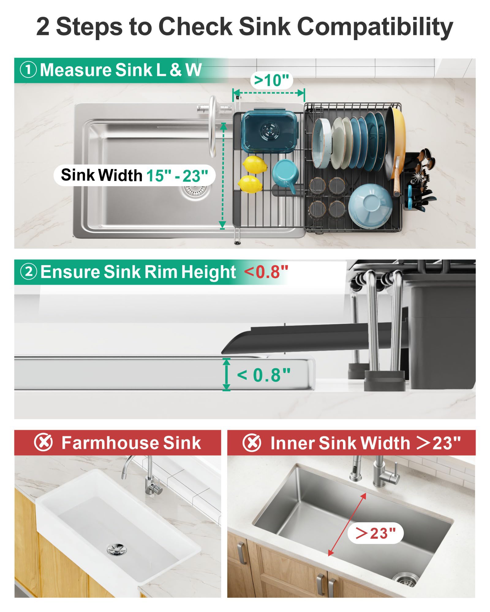 GSlife folded rack stored compactly saving countertop space