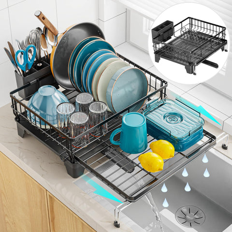 GSlife front view of rack on counter showing compact organization benefit