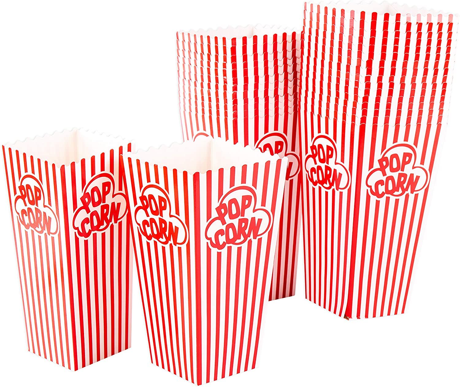 GSM Brands front view popcorn box showing red white stripes and professional look