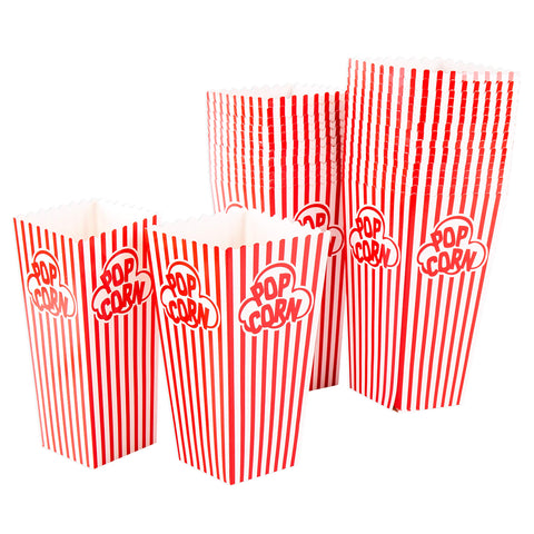 GSM Brands popcorn box in use filled with popcorn for quick serving convenience