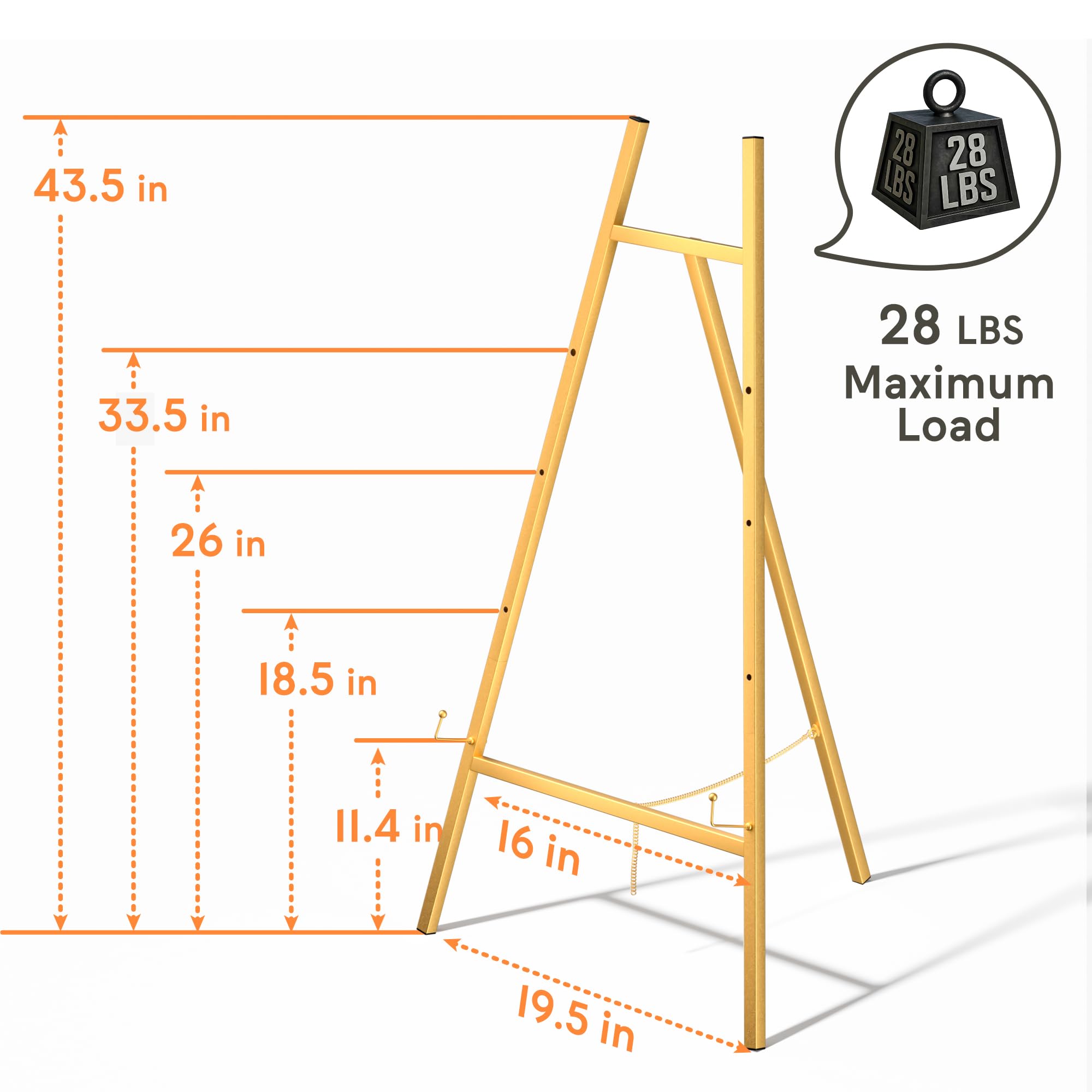 GTSABWAY easel in event setting creating a professional decorative focal point
