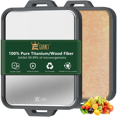 GUANCI front view with packaging showcasing premium cutting board and gift-ready box