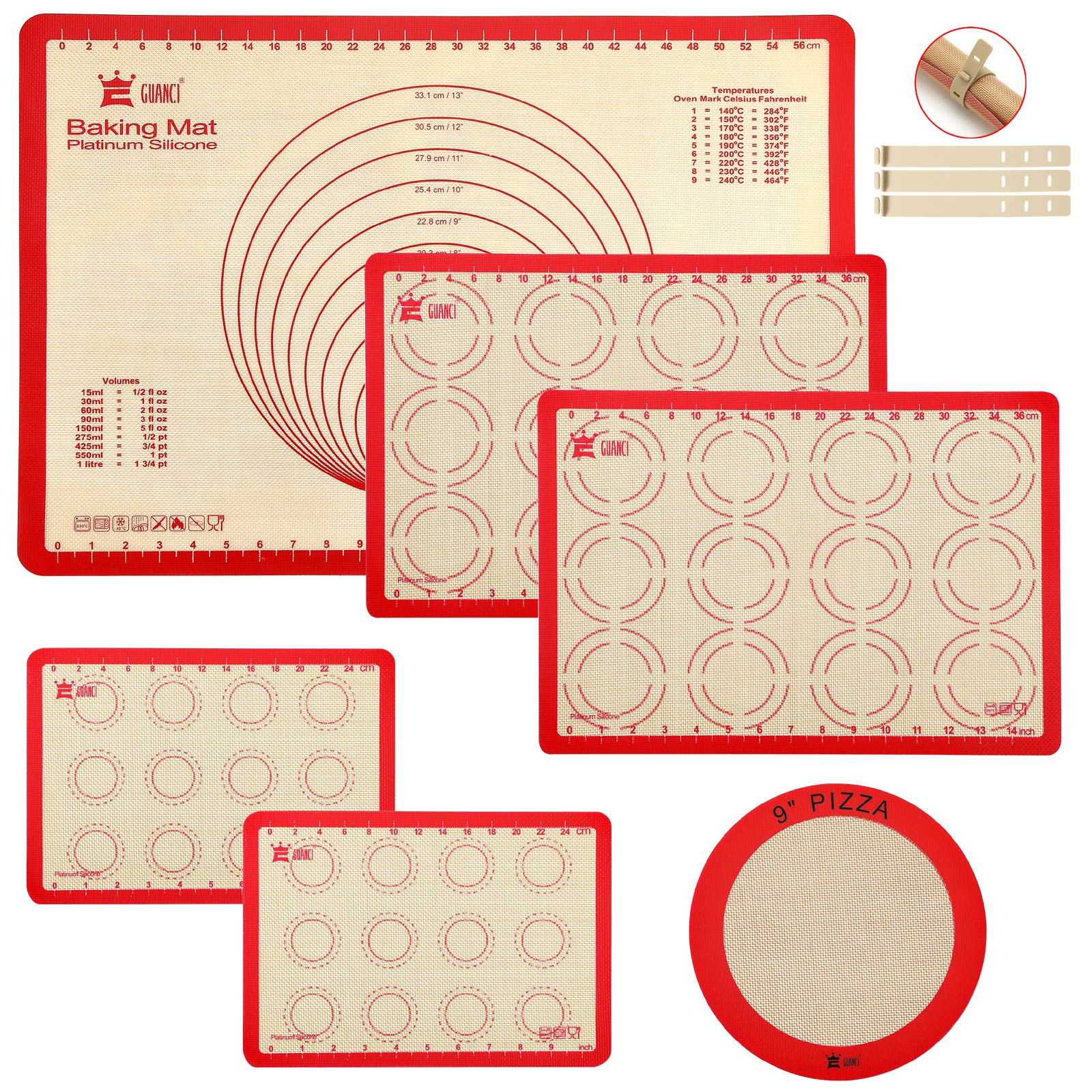 GUANCI large mat front view showing full-sheet coverage and non-stick benefit