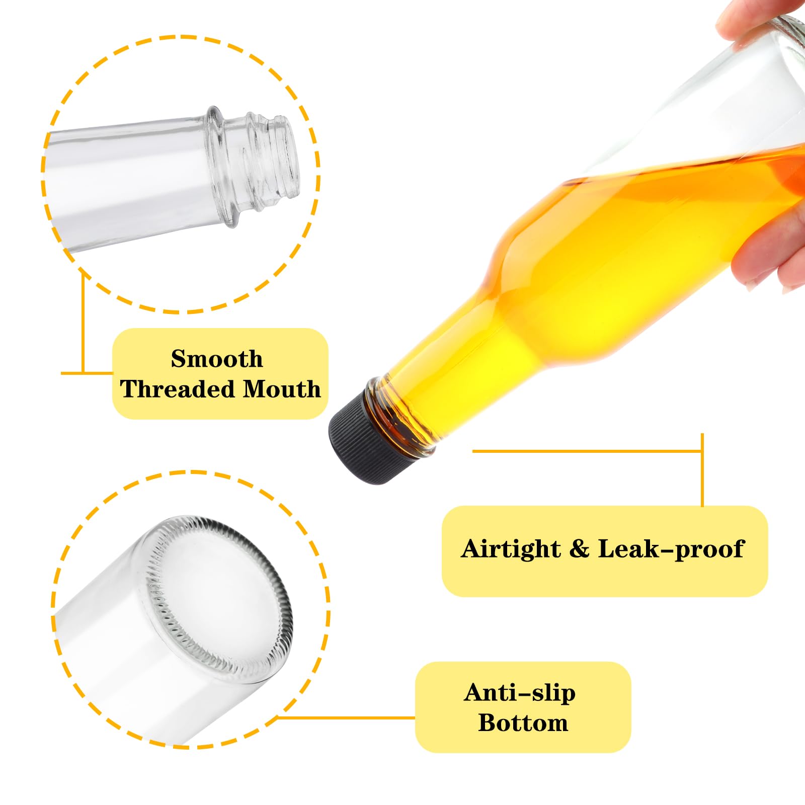 GUANENA funnel in use filling a bottle quickly for efficient bottling and clean transfers