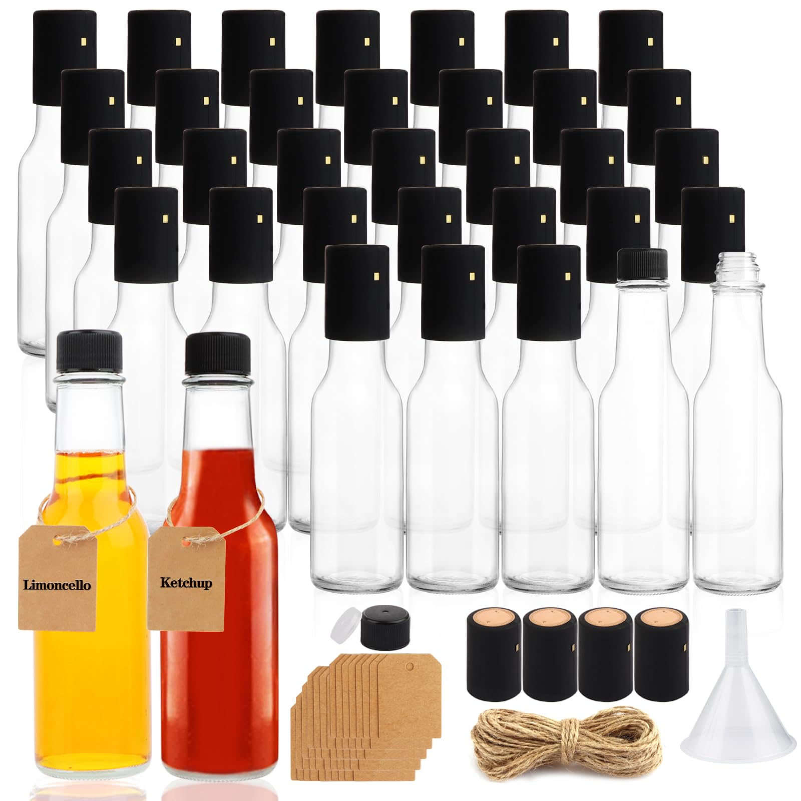 GUANENA front view of 35 pack woozy bottles showing neat uniform set and professional look