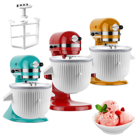 GuanQiao front view attached to KitchenAid mixer showing easy installation and stability