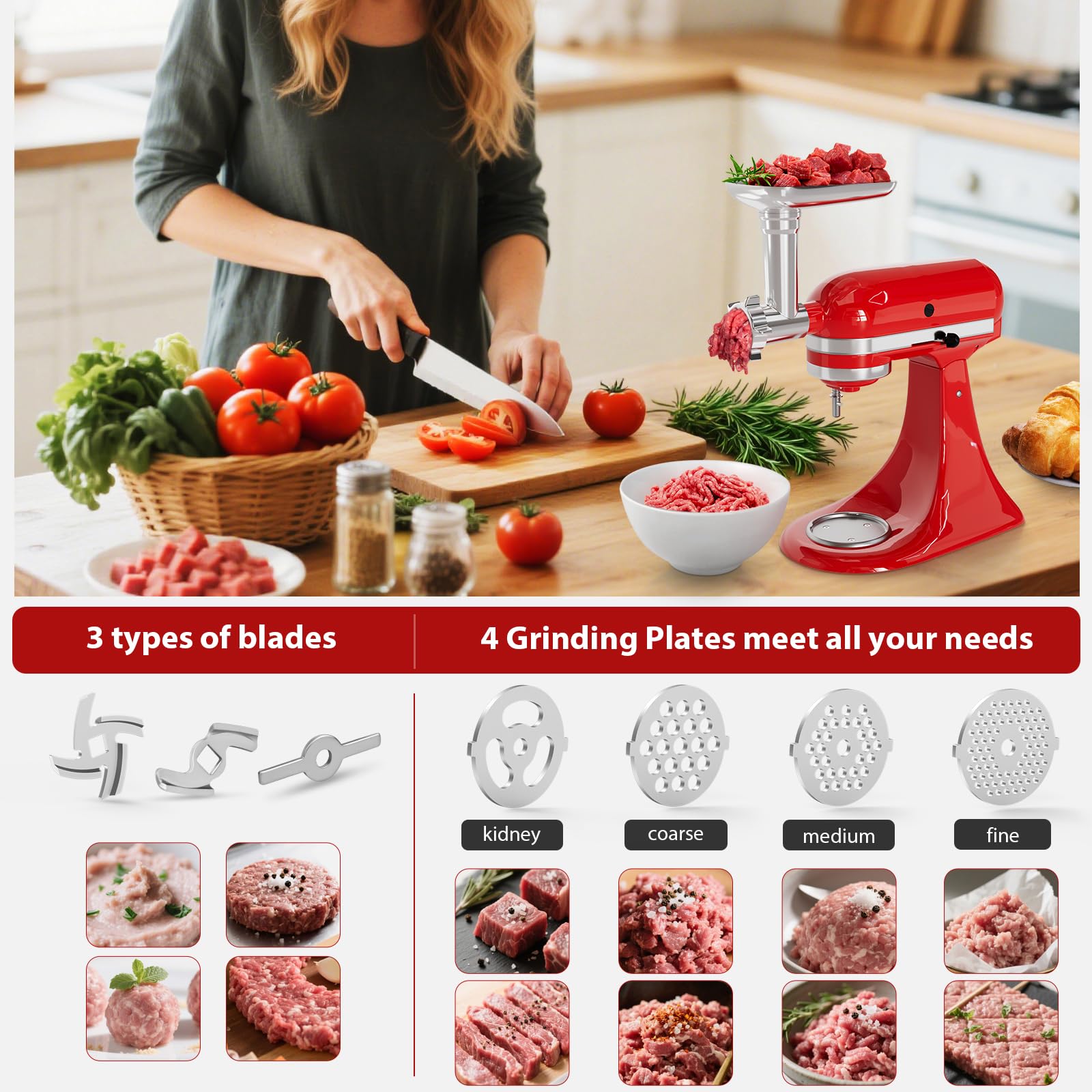 GuanQiao set of grinding plates displayed, offers multiple texture control