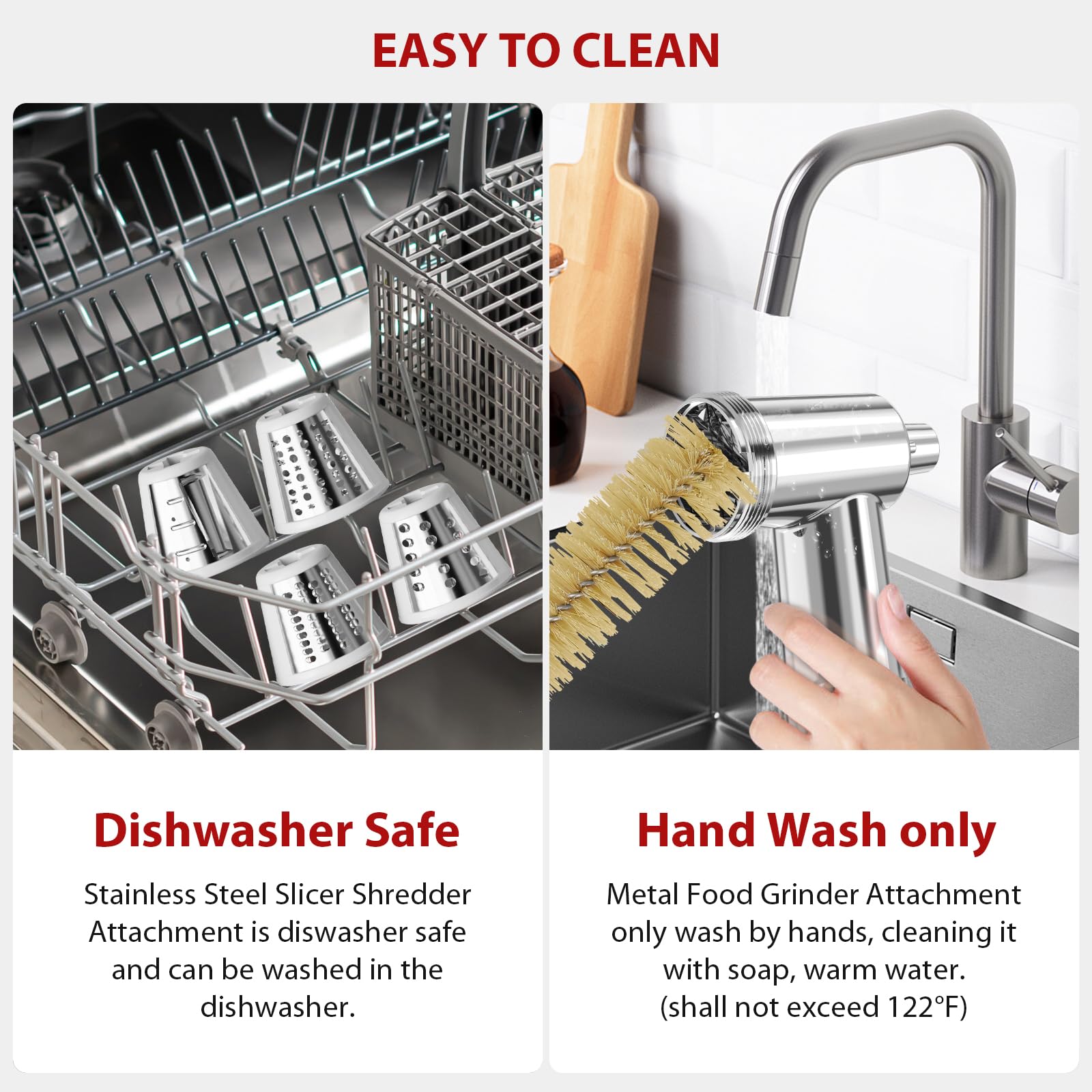 GuanQiao attachments in kitchen lifestyle scene, expands mixer versatility