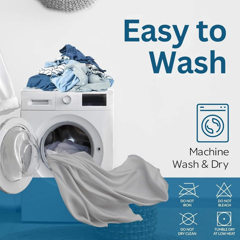Guardmax mattress cover in washer indicating easy machine-wash cleanup