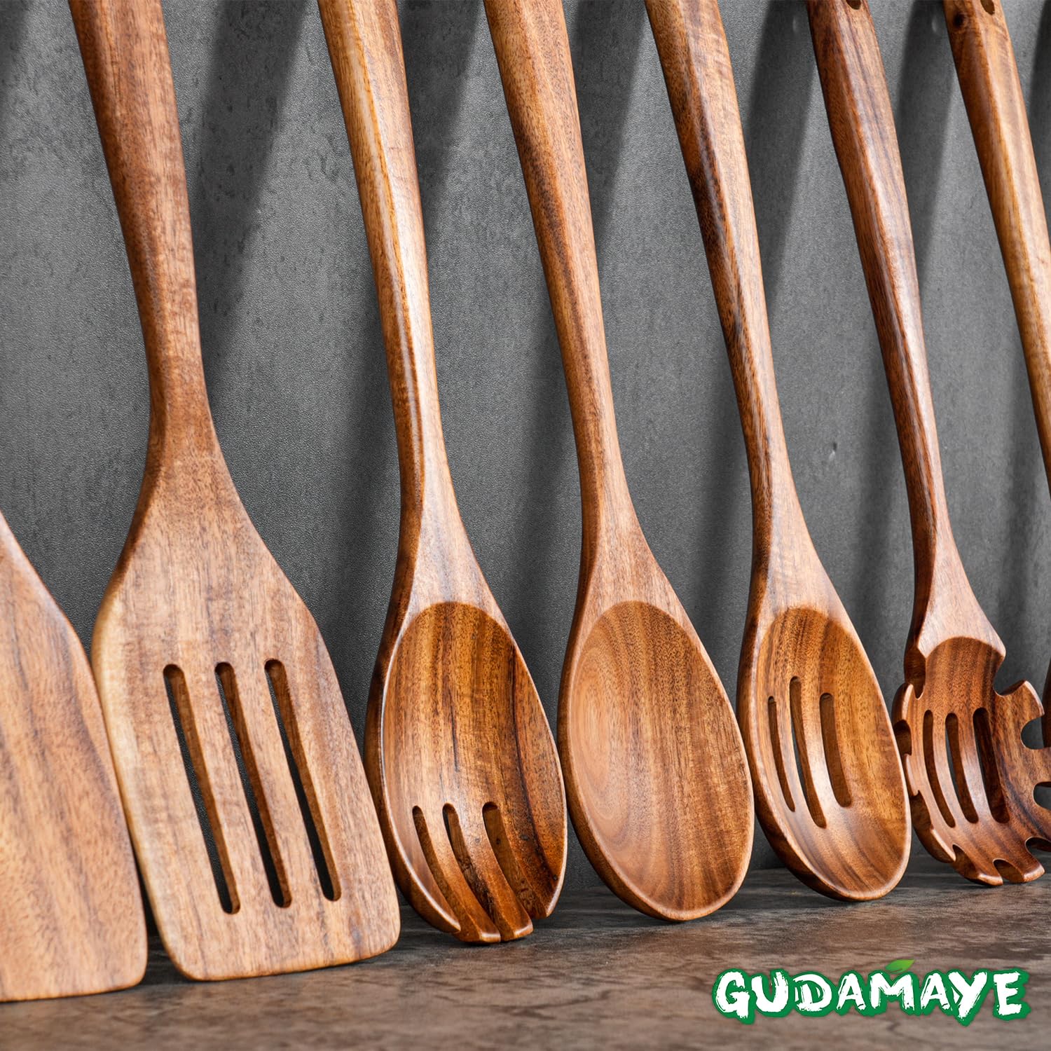 Gudamaye utensil holder on kitchen counter providing tidy easy-access storage