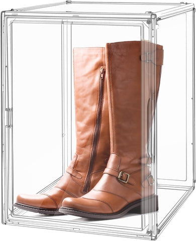gudemay storing boots and purse showing roomy interior organization