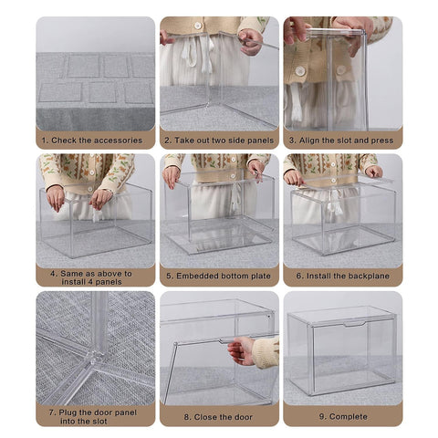 GUDEMAY three-pack on shelf saving space and visibility
