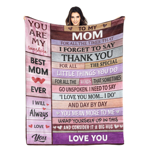 Gudina front view showing blanket design and heartfelt message for gifting benefit