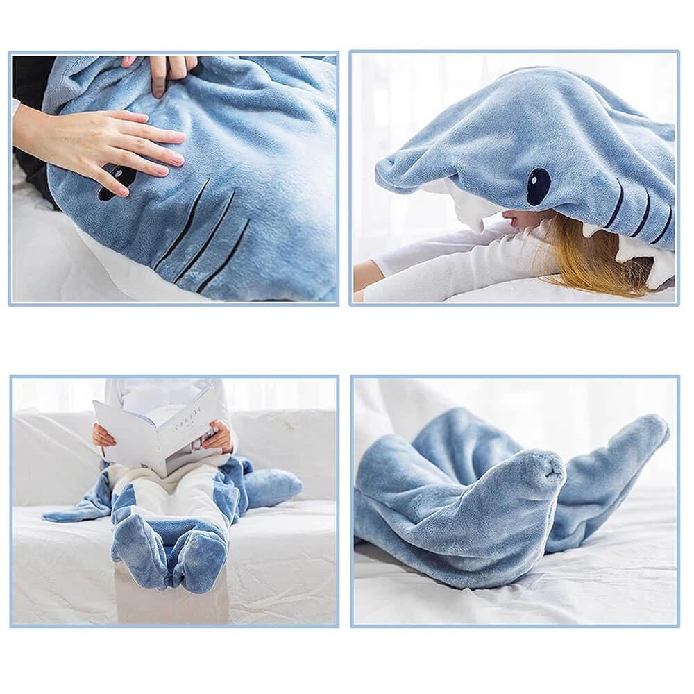 Gudina shark hoodie label and care tag showing materials and washing info