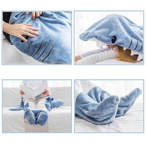 Gudina shark hoodie packaging and label showing brand and care details