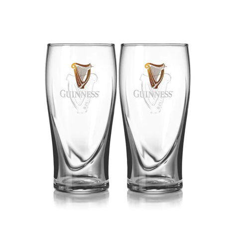 Guinness front view showing logo and elegant pint profile for authentic pours