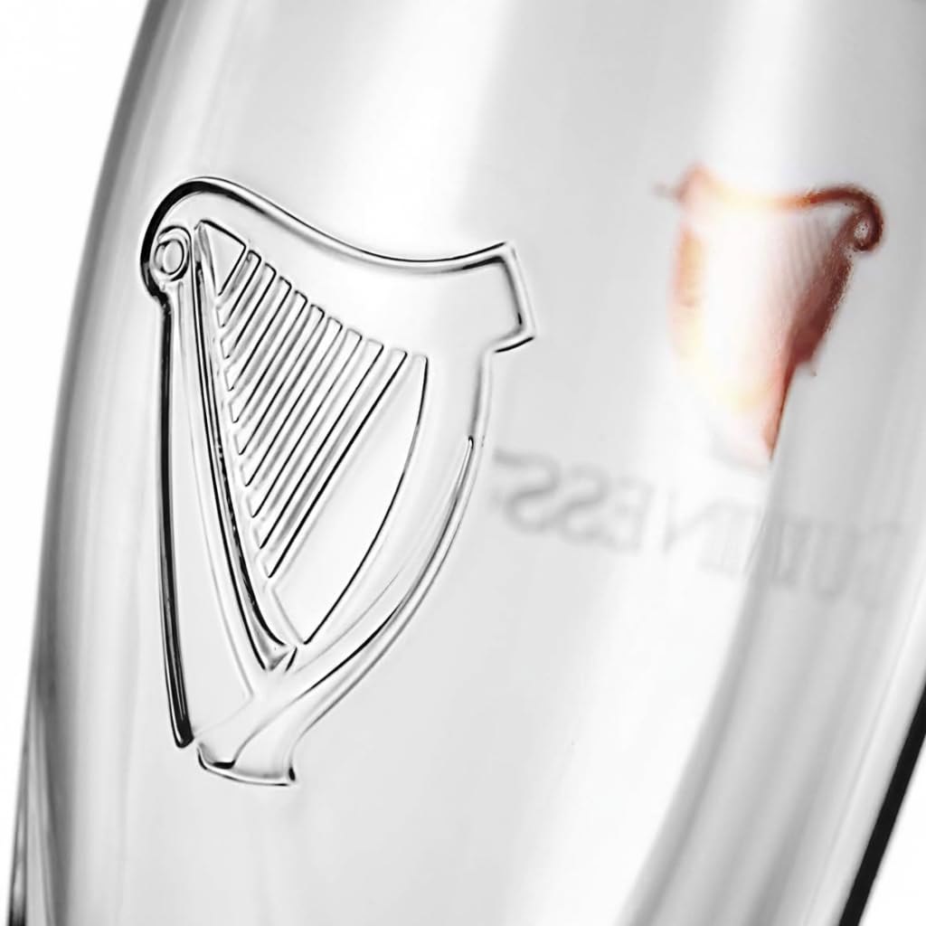 Guinness side profile highlighting tapered shape for steady pours