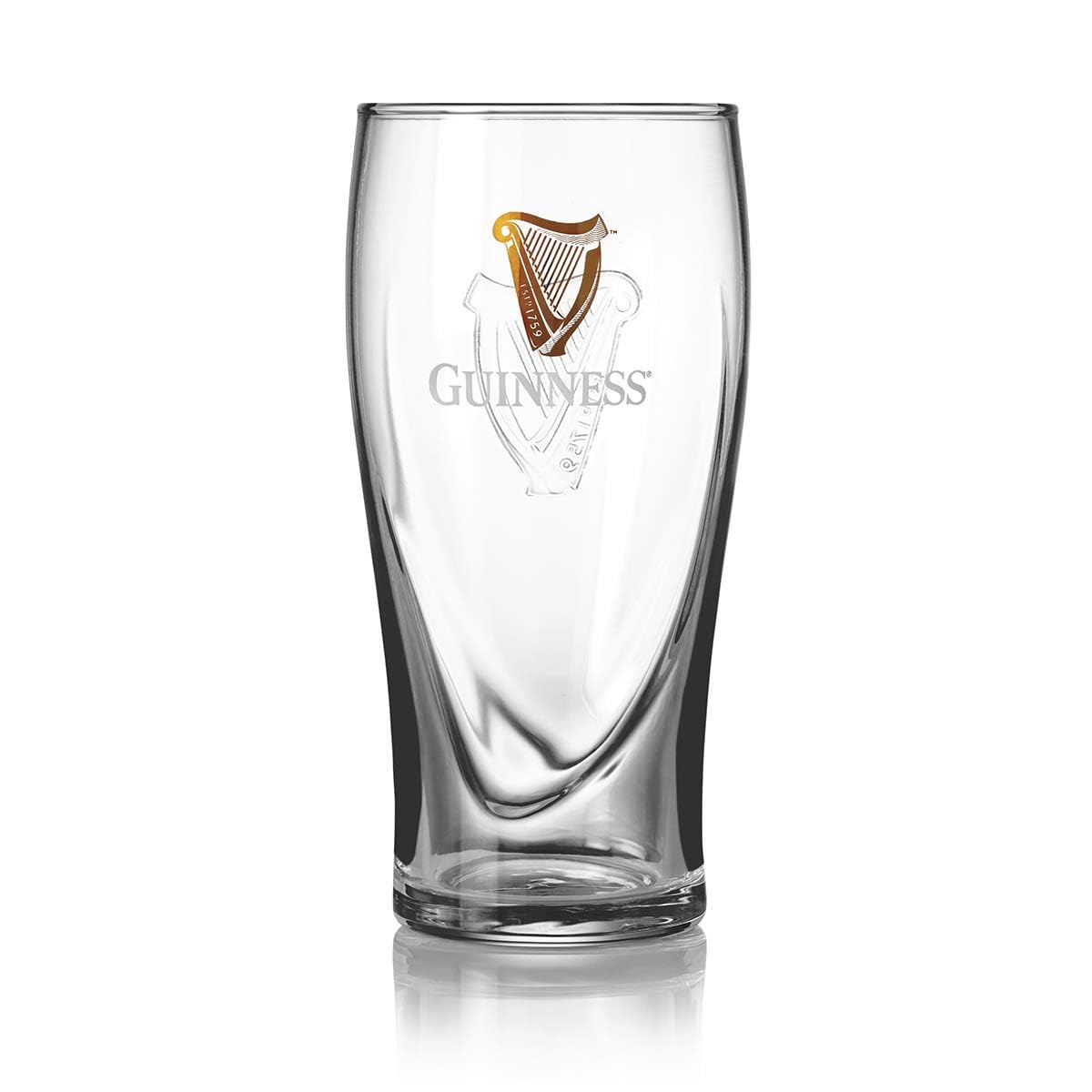 Guinness embossed harp detail closeup highlighting tactile branding benefit