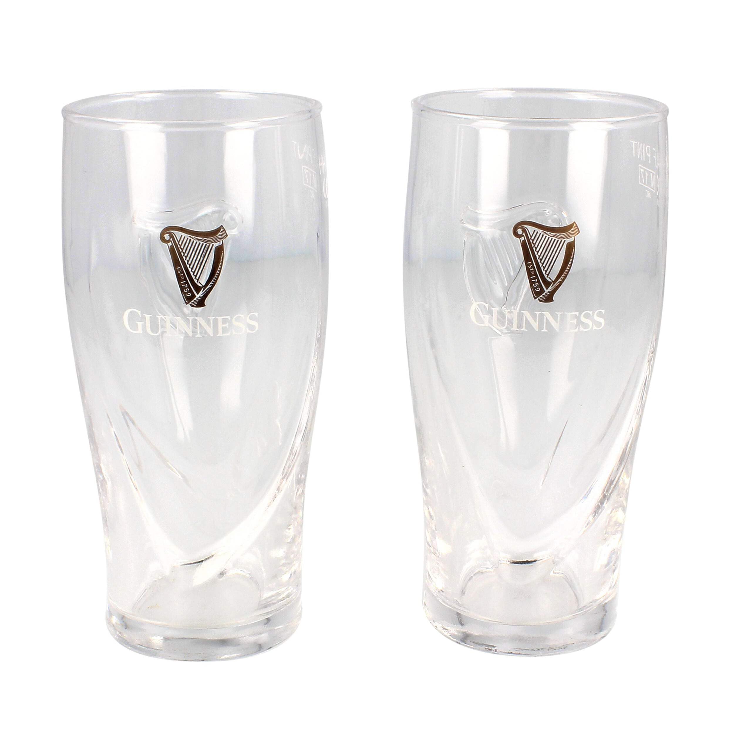Close-up of Guinness harp logo screen-print highlighting durable detail benefit