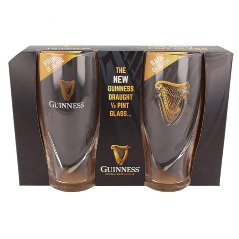 Guinness half pint front view showing official logo and stylish design benefit