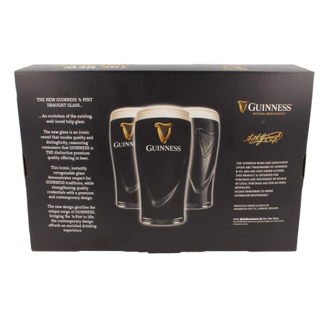 Guinness half pint on bar counter showing branded glass for entertaining benefit