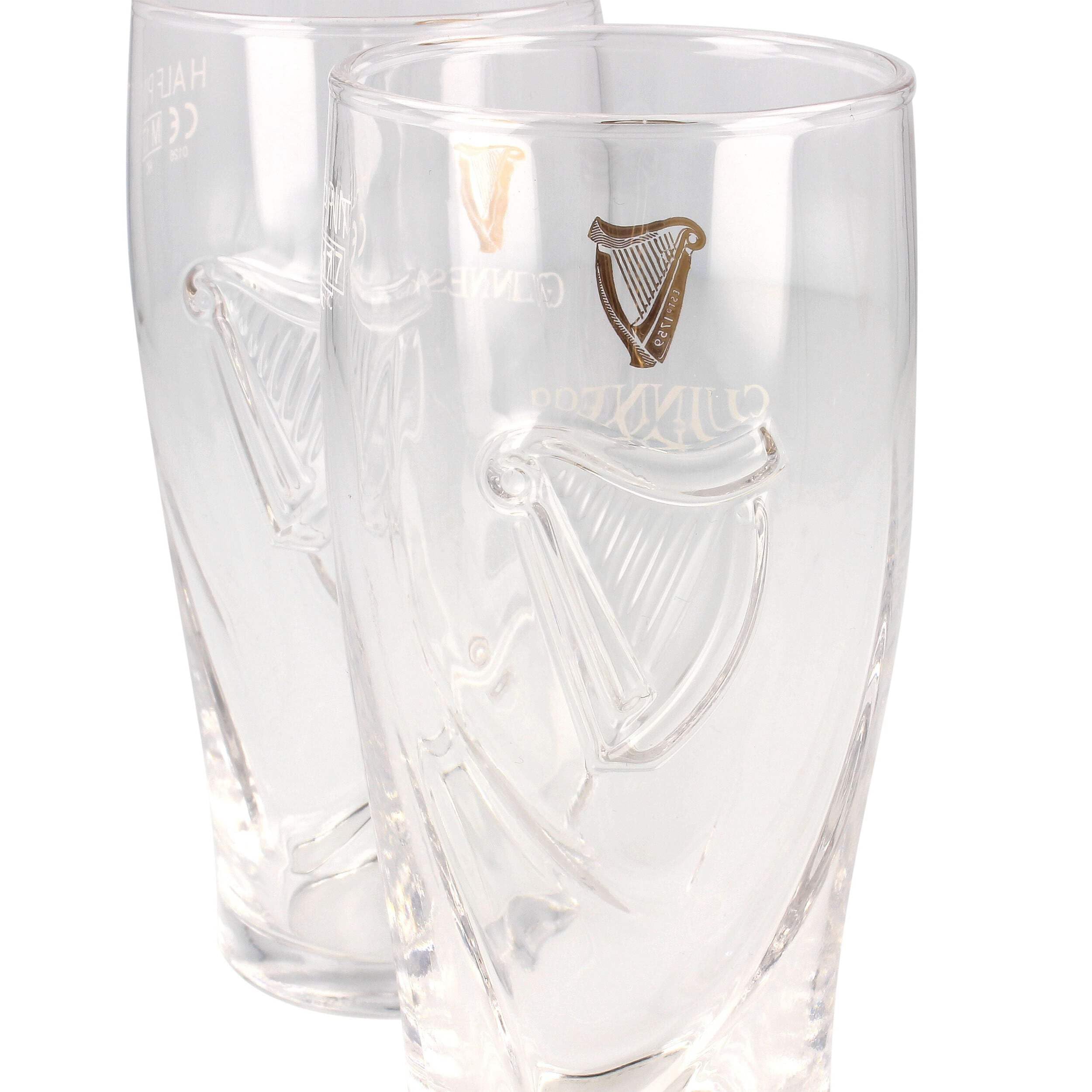 Side profile of Guinness 10oz glass showing shape and comfortable grip benefit