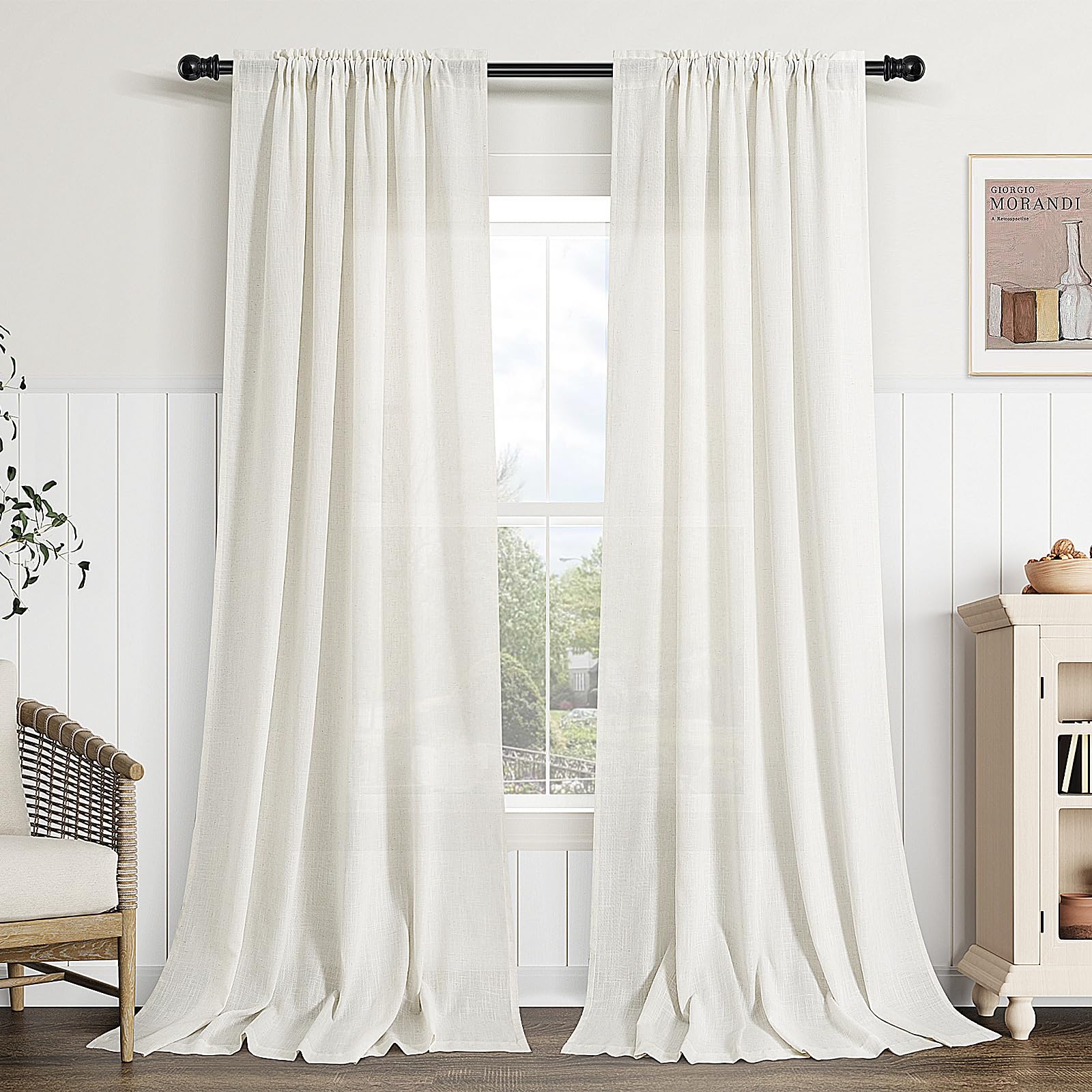 Guken front panels natural cream showing elegant drape and room-softening benefit