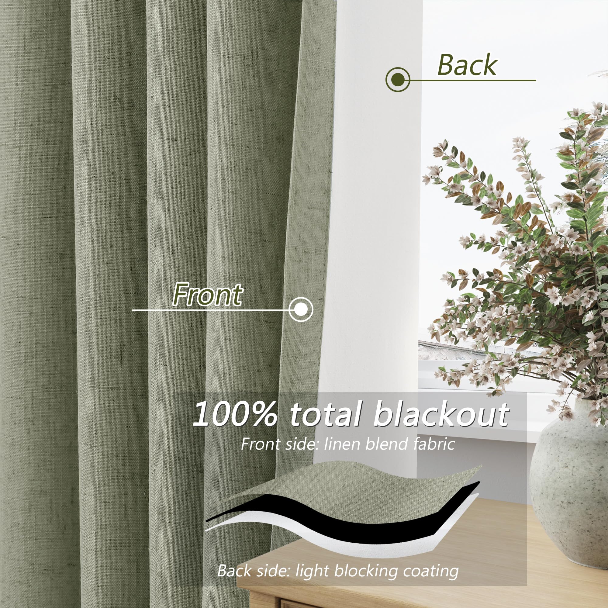 Guken curtains hanging with back-tab pleats demonstrating elegant drape and easy installation