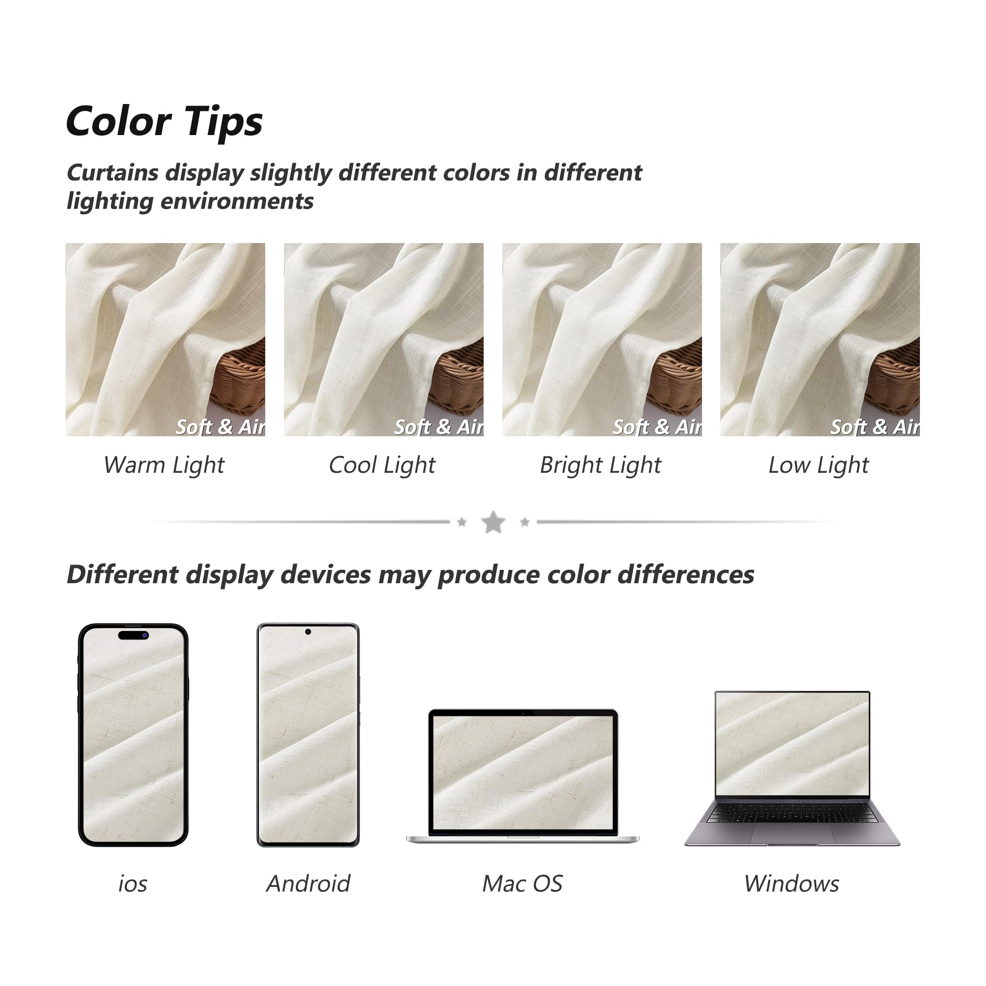 Guken light filtered through fabric showing soft daylight diffusion and glare reduction benefit
