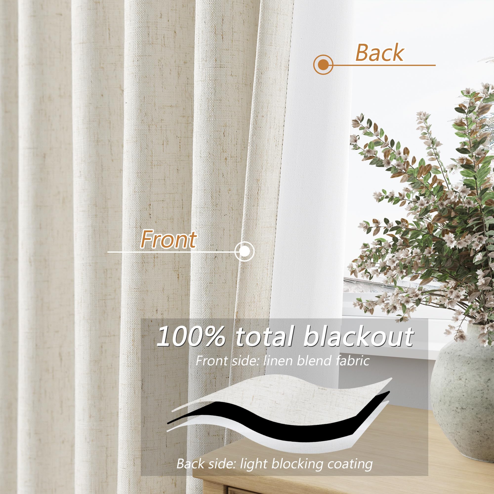 Guken texture detail highlighting linen blend weave for natural look and softness