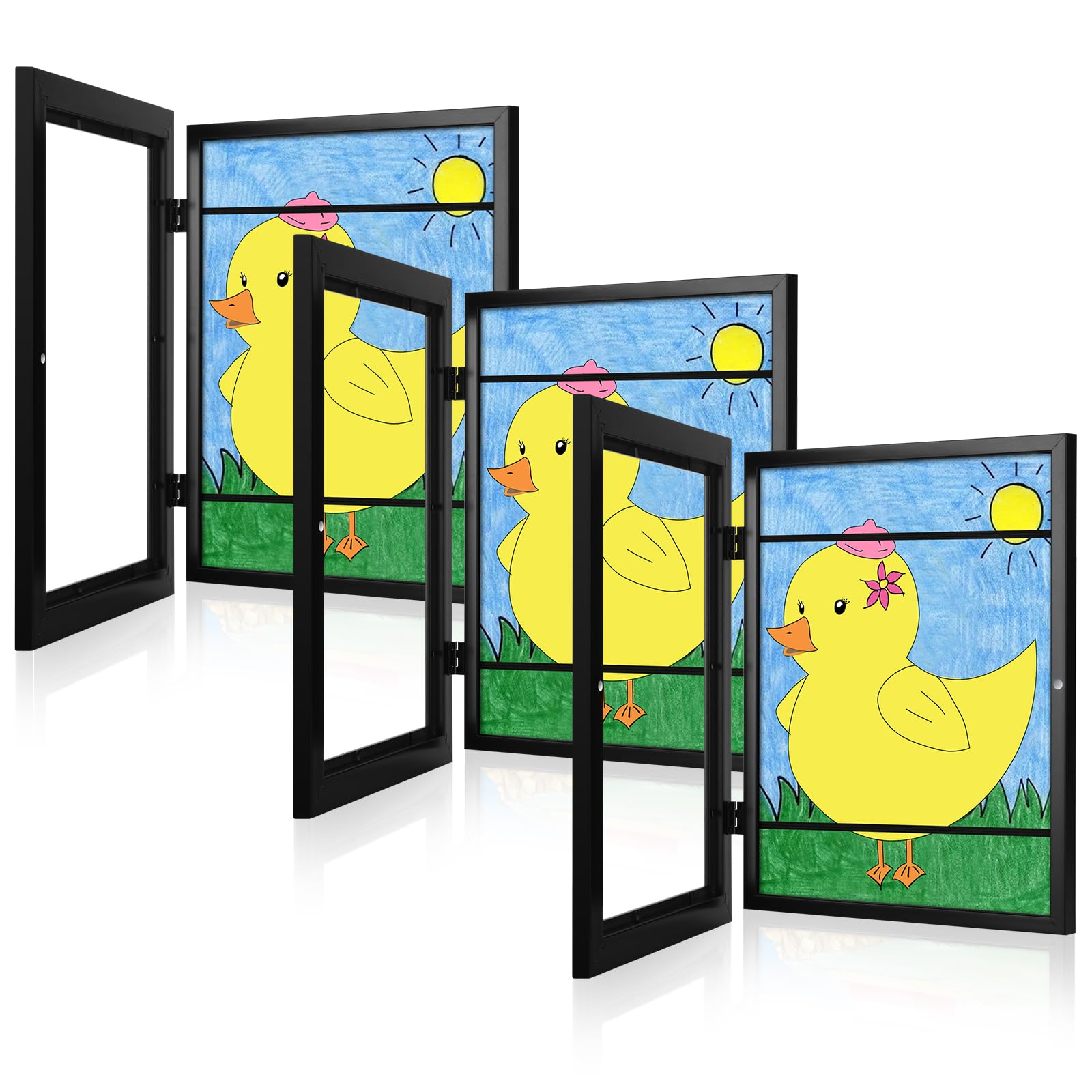 GULETHUN front view three frames showing neat display and storage benefit
