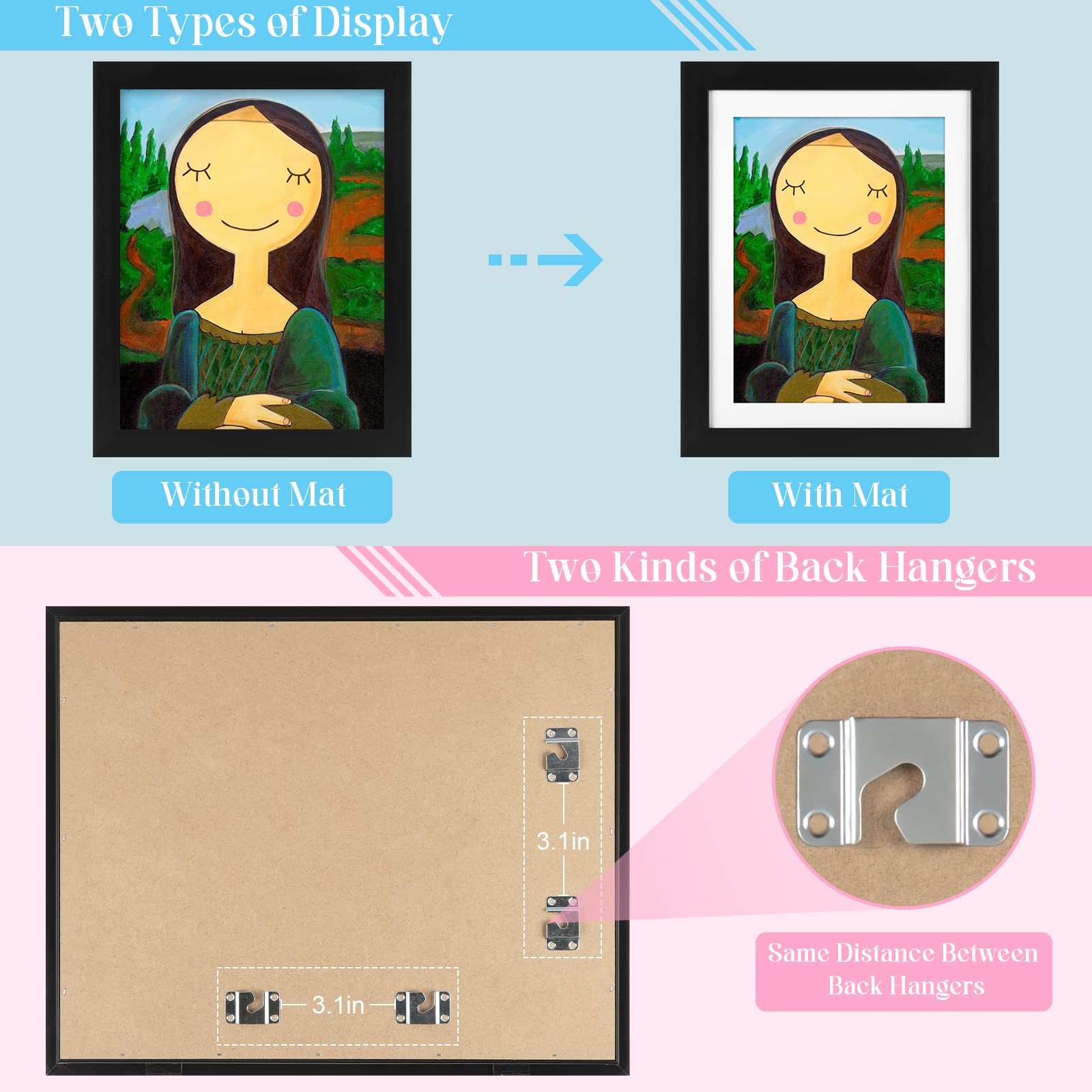 GULETHUN hanging on a hallway wall displaying child art and enhancing decor