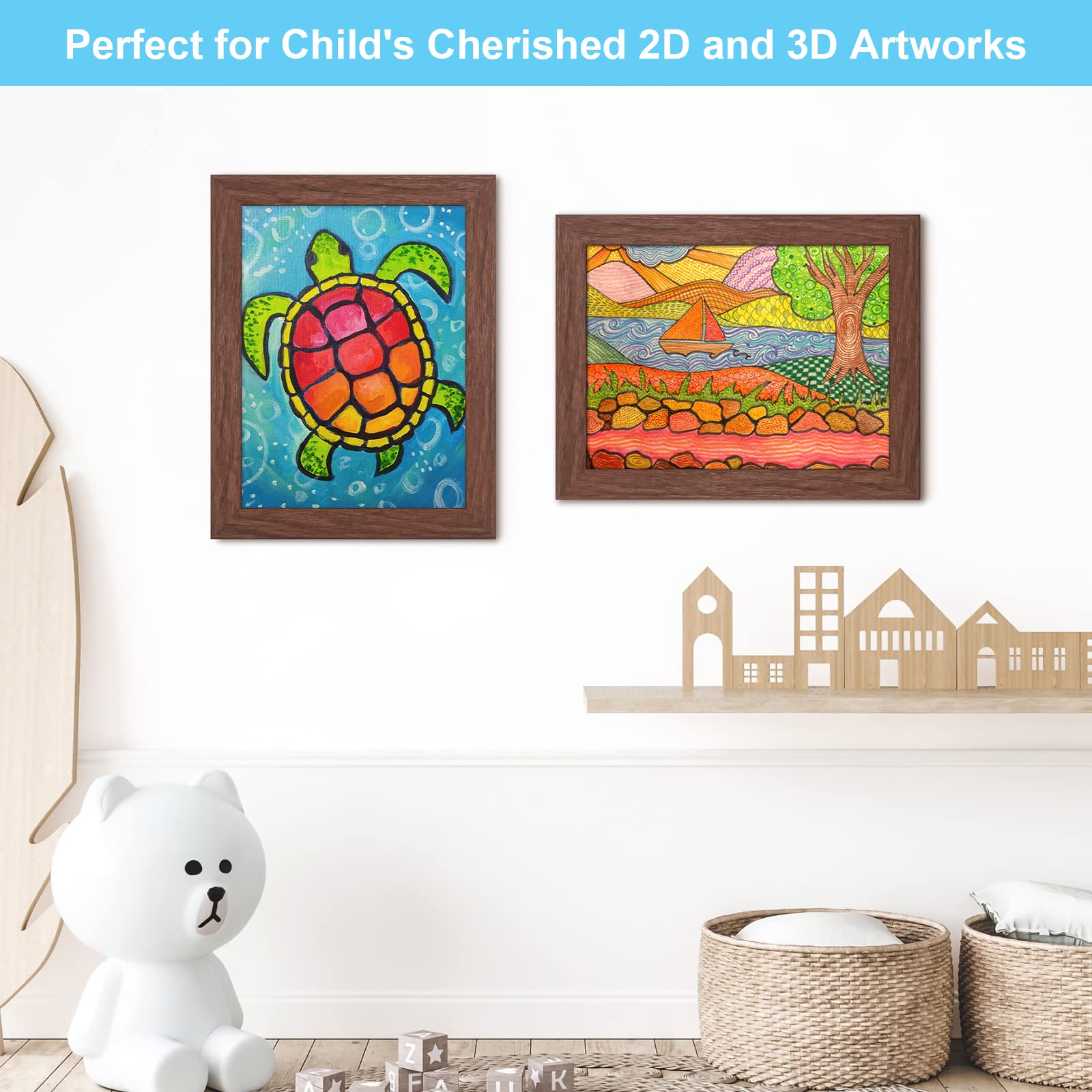 GULETHUN wall gallery in a kids room showcasing rotating displays benefit