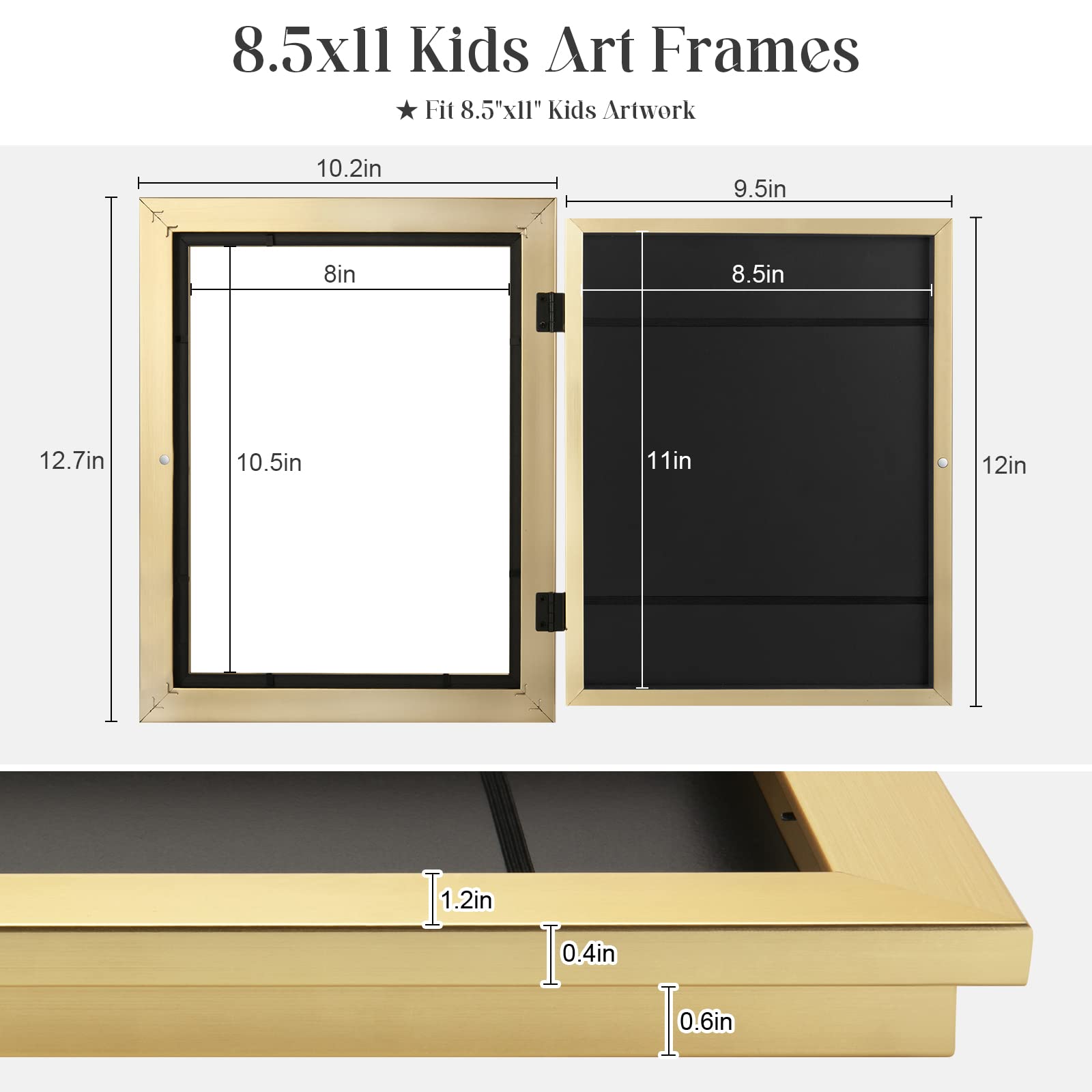 GULETHUN elastic bands inside frame holding many drawings for organized storage benefit