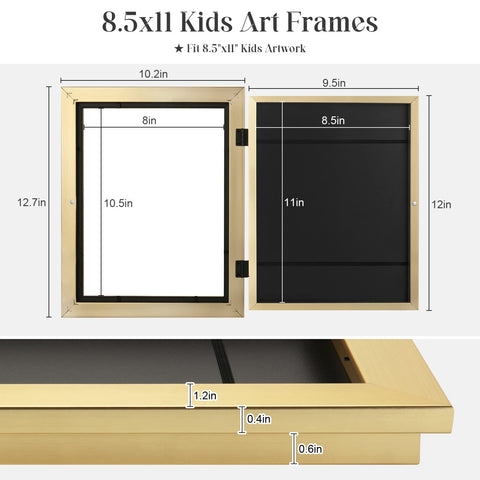 GULETHUN elastic bands inside frame holding many drawings for organized storage benefit